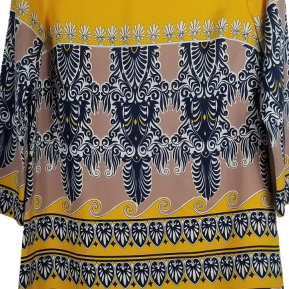 J. Crew Preppy Tribal Paisley Scroll Shift Dress - Picture 4 of 10